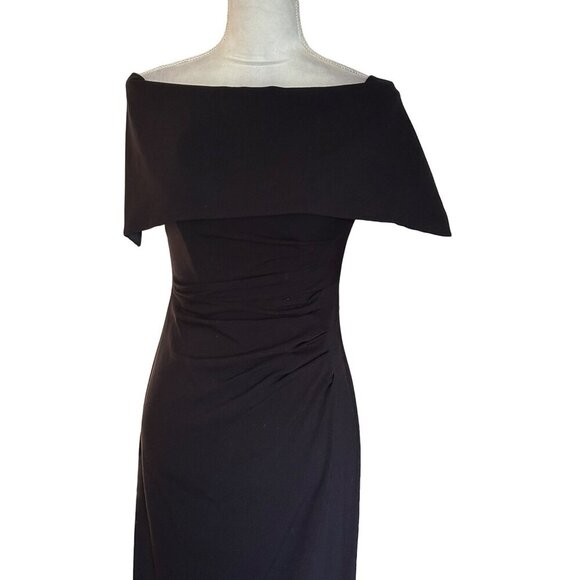 Vince Camuto Ruched Off-The-Shoulder Evening Gown Size 2 With Fold over Detail - Picture 10 of 16